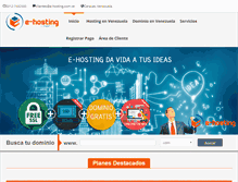 Tablet Screenshot of e-hosting.com.ve